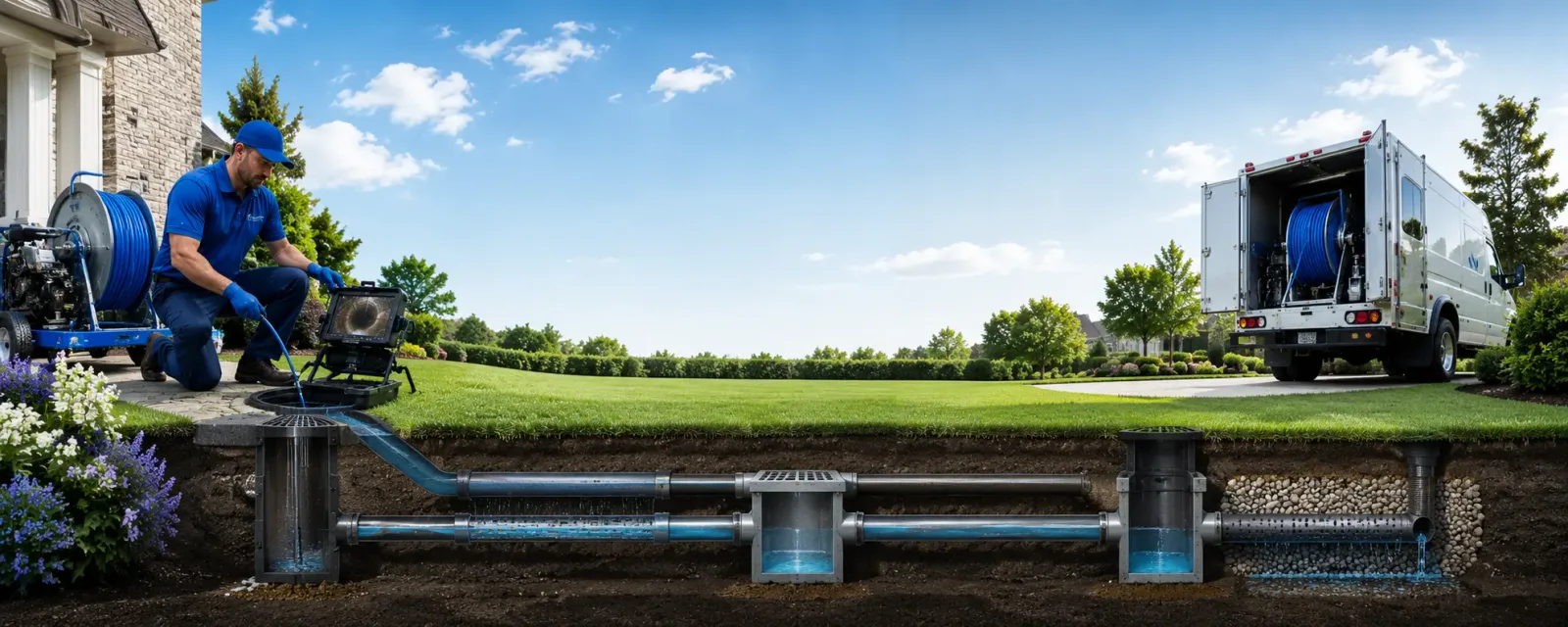 Outdoor drain cleaning information for New Hope, PA